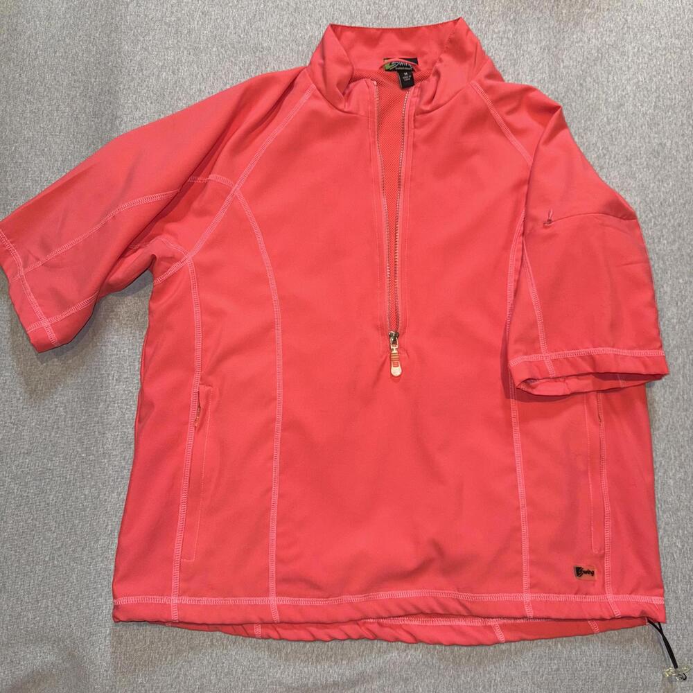 Woman’s SWING Bette & Court Coral/Pink Short Sleeve Activewear Pullover Size M